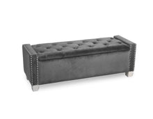 Load image into Gallery viewer, FRANCO VELVET STORAGE BENCH (2 COLORS)
