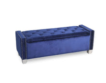 Load image into Gallery viewer, FRANCO VELVET STORAGE BENCH (2 COLORS)
