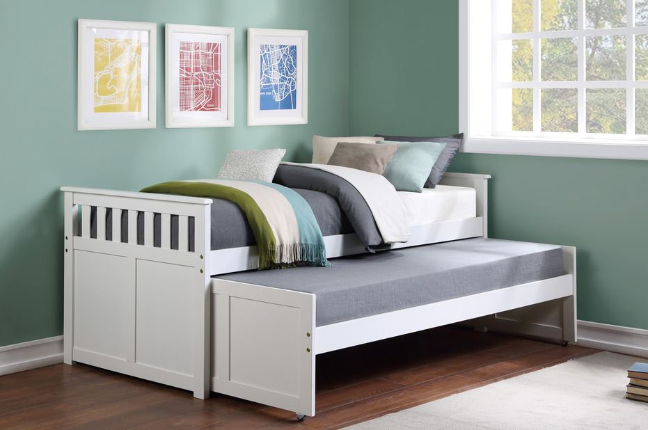 ROWE WHITE BED WITH TRUNDLE