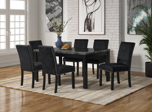 CAMILA FAUX MARBLE 7PC DINING SET (2 COLORS)