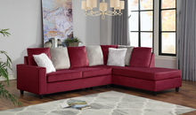 Load image into Gallery viewer, CINDY VELVET REVERSIBLE SECTIONAL (4 COLORS)
