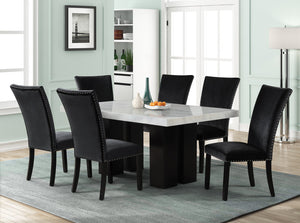 MOUHIDIN FAUX MARBLETOP MODERN 7PC DINING SET (3 COLORS)