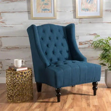 Load image into Gallery viewer, LIQUIDATION TODDMAN HIGHBACK NAVY ACCENT CHAIR
