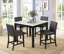 Load image into Gallery viewer, DIOR WHITE FAUX MARBLE TOP 5PC COUNTER HEIGHT DINING SET (3 COLORS)
