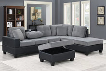 Load image into Gallery viewer, GRAND PARKWAY VELVET 3PC SECTIONAL &amp; OTTOMAN (3 COLORS)
