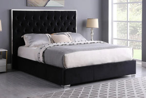 ROSE HUNT GOLD/CHROME ACCENT BED (3 COLORS)