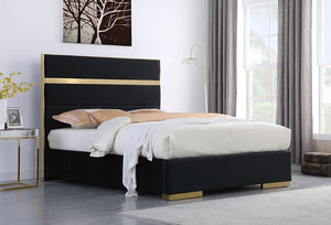 CARTIER GOLD/CHROME ACCENT BED (4 COLORS)