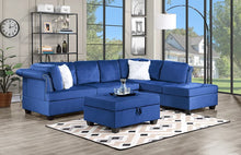 Load image into Gallery viewer, AVA VELVET 3PC SECTIONAL &amp; OTTOMAN
