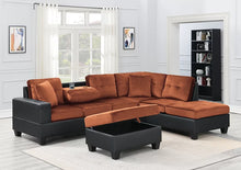 Load image into Gallery viewer, GRAND PARKWAY VELVET 3PC SECTIONAL &amp; OTTOMAN (3 COLORS)
