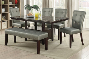 ARENTH FAUX MARBLE 6PC DINING SET
