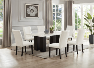 FINLAND GENUINE MARBLETOP MODERN 7PC DINING SET (5 COLORS)