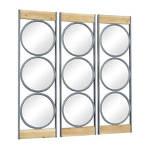 Load image into Gallery viewer, SET OF 3 INDUSTRIAL IRON WALL MIRRORS
