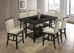 TOMMY 7PC COUNTER HEIGHT DINING SET (3 COLORS)
