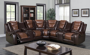 JORDAN LEATHER RECLINING SECTIONAL (2 COLORS)