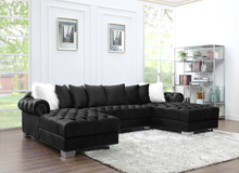 Load image into Gallery viewer, KIM VELVET SECTIONAL W/ PILLOWS (2 COLORS)
