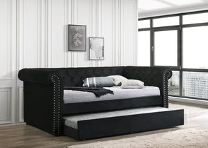 OAKMONT TUFTED NAILHEAD DAYBED WITH TRUNDLE IN 2 COLORS