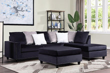 Load image into Gallery viewer, CINDI 2PC REVERSIBLE VELVET SECTIONAL (3 COLORS)
