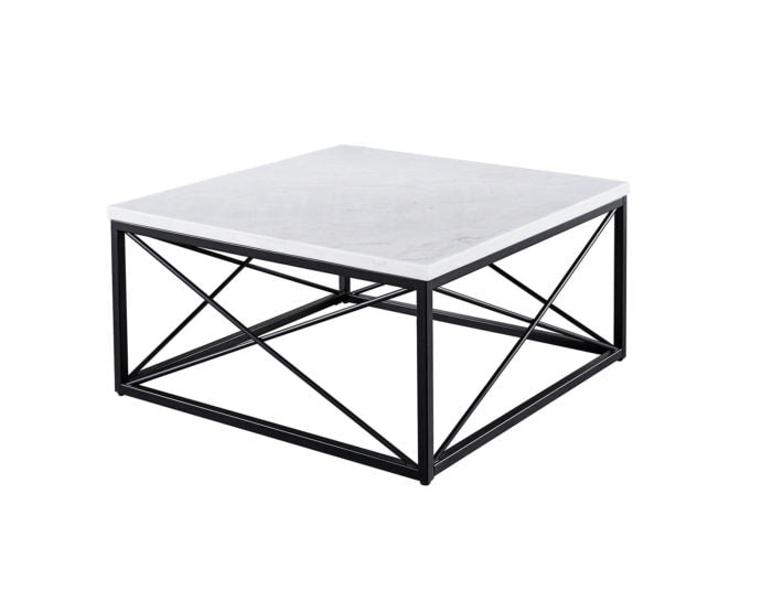 SKYLER WHITE MARBLE COCKTAIL TABLE