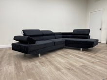 Load image into Gallery viewer, STELLA VELVET SECTIONAL W/ ADJUSTABLE HEADRESTS (2 COLORS)
