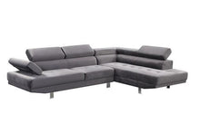 Load image into Gallery viewer, STELLA VELVET SECTIONAL W/ ADJUSTABLE HEADRESTS (2 COLORS)
